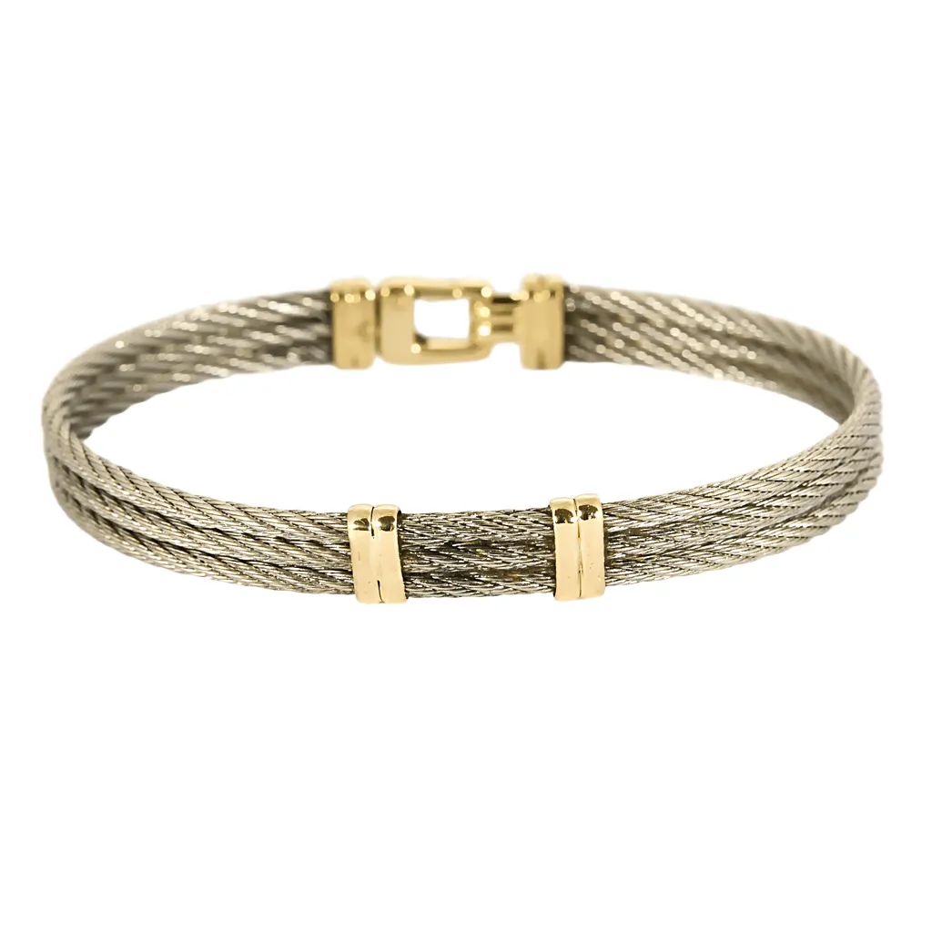 FRED - Force 10 - Bracelet en acier et or jaune sold by 58 Facettes