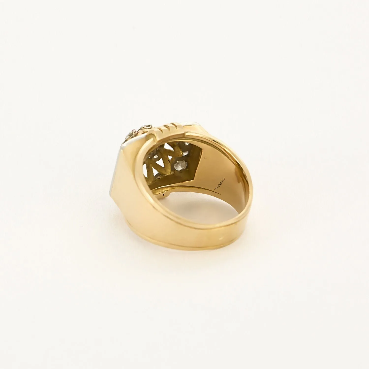 Bague or jaune et blanc, diamants sold by 58 Facettes product image thumbnail 5