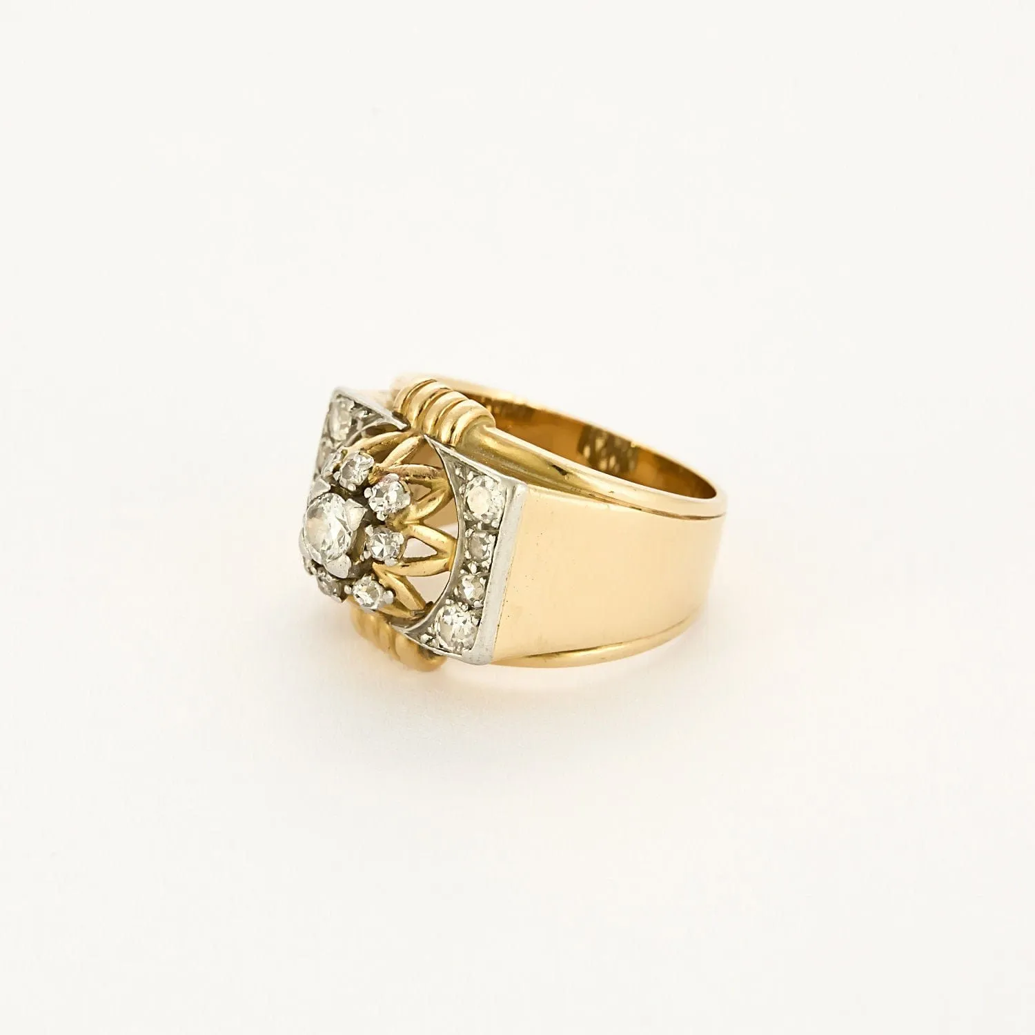 Bague or jaune et blanc, diamants sold by 58 Facettes product image thumbnail 3