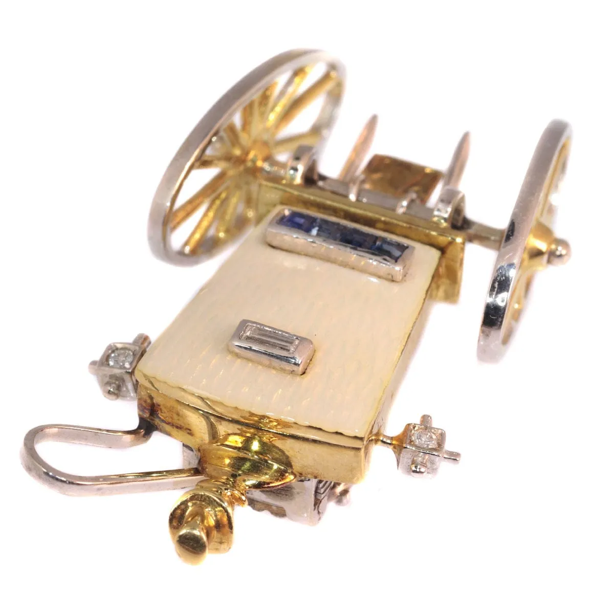 Carrosse enchanté : une broche en or vintage des années 50 inspirée de Mellerio sold by 58 Facettes product image thumbnail 5