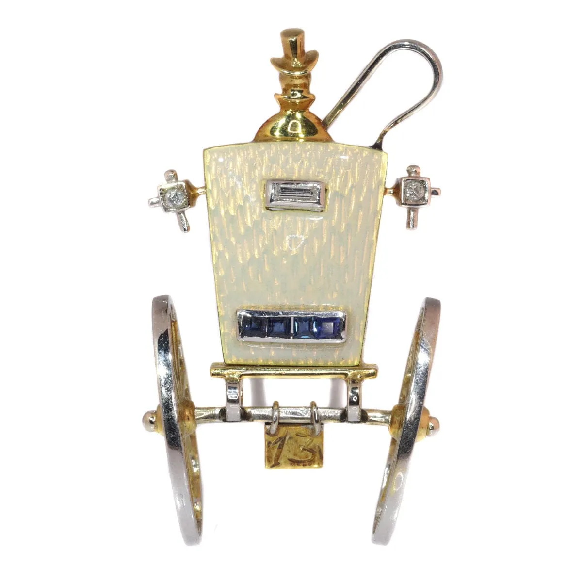 Carrosse enchanté : une broche en or vintage des années 50 inspirée de Mellerio sold by 58 Facettes product image thumbnail 2