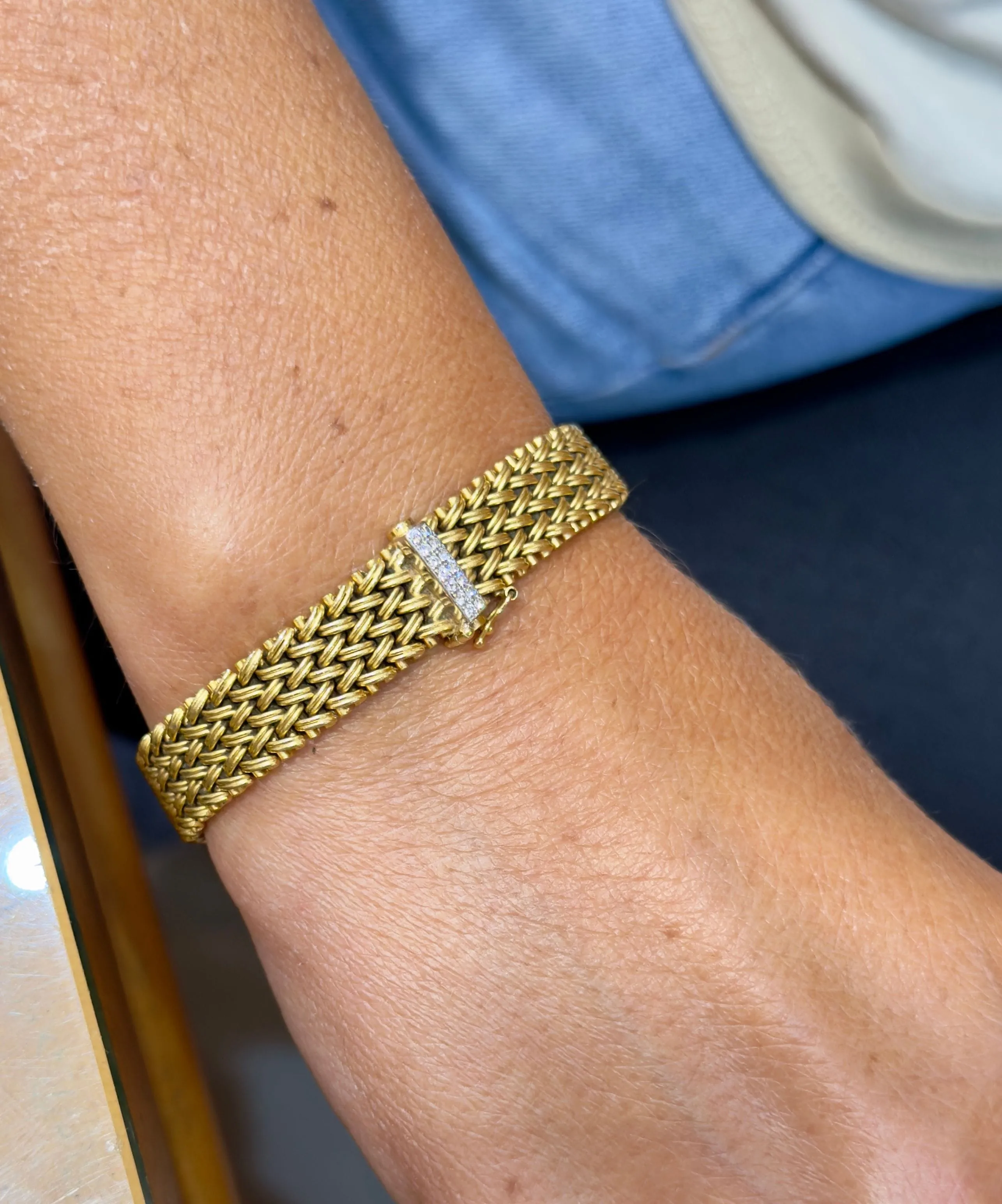 Bracelet vintage or 18 carats et diamants sold by 58 Facettes product image thumbnail 5