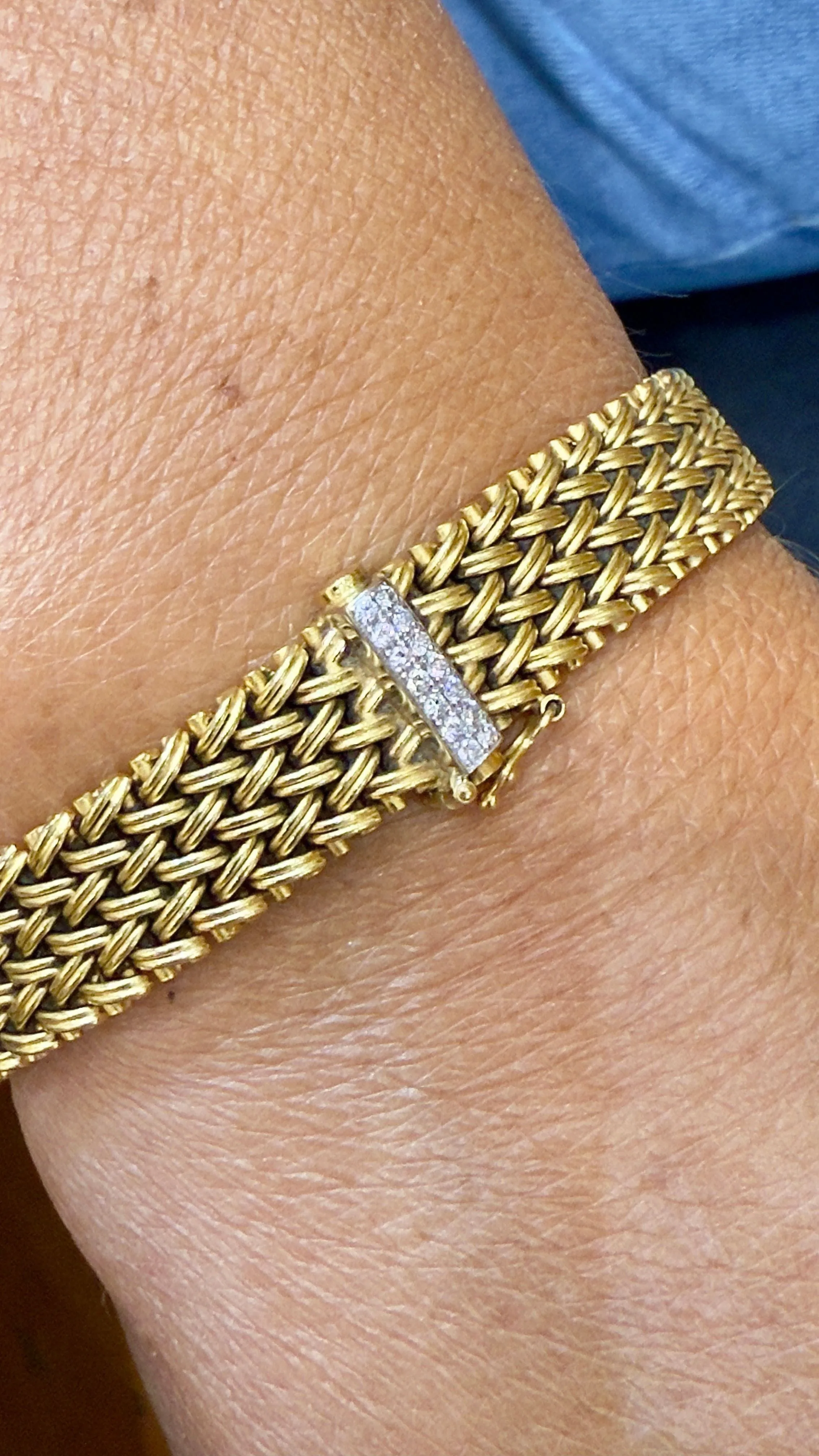 Bracelet vintage or 18 carats et diamants sold by 58 Facettes product image thumbnail 2