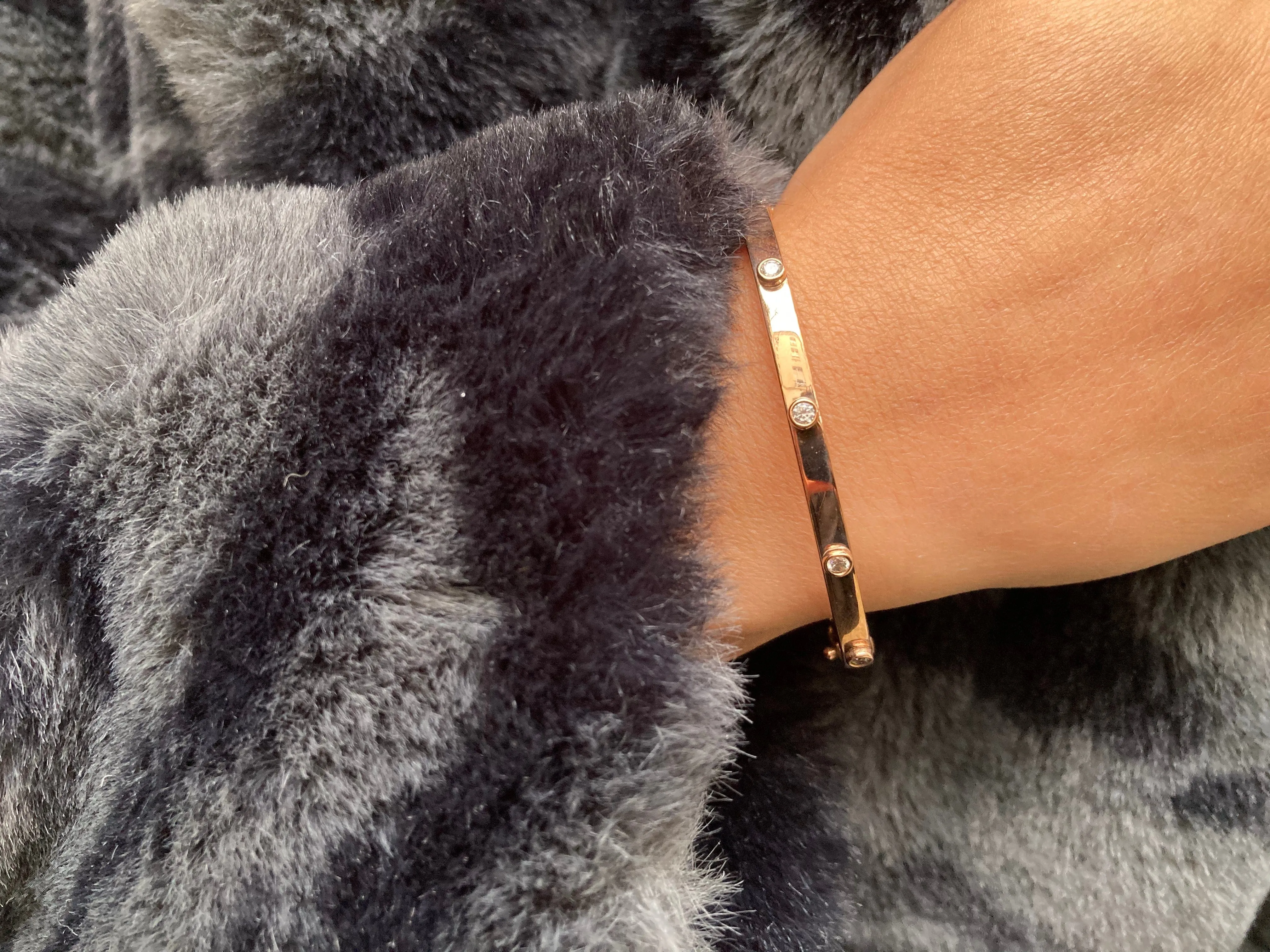 Bracelet "VY" Or rose Zircons sold by 58 Facettes product image thumbnail 2