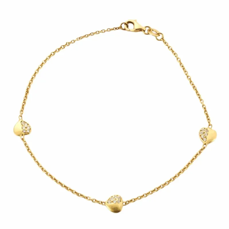 Bracelet "Cœur" Or jaune Zircons sold by 58 Facettes