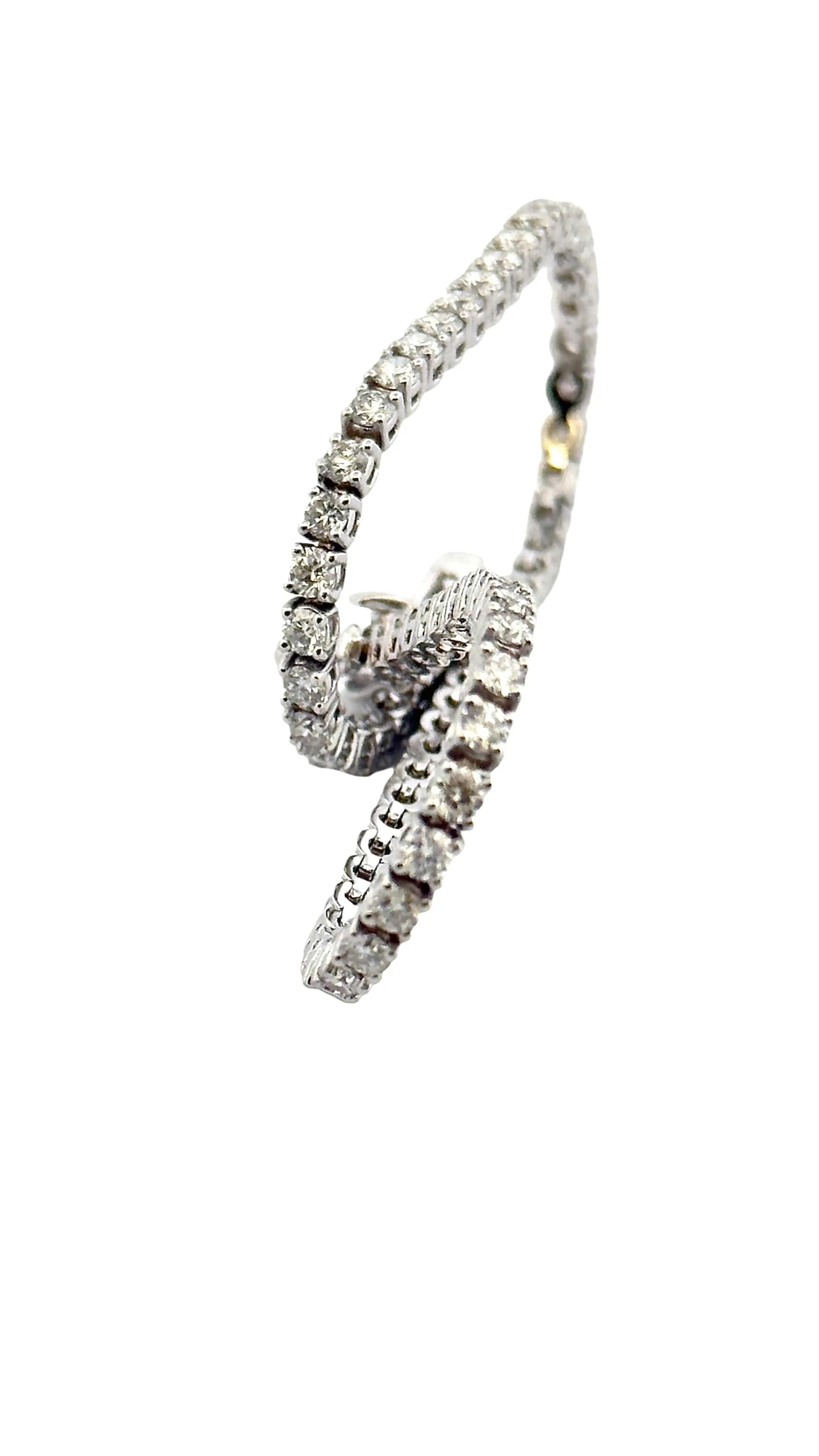 Bracelet rivière de diamants or blanc 18 carats sold by 58 Facettes product image thumbnail 3