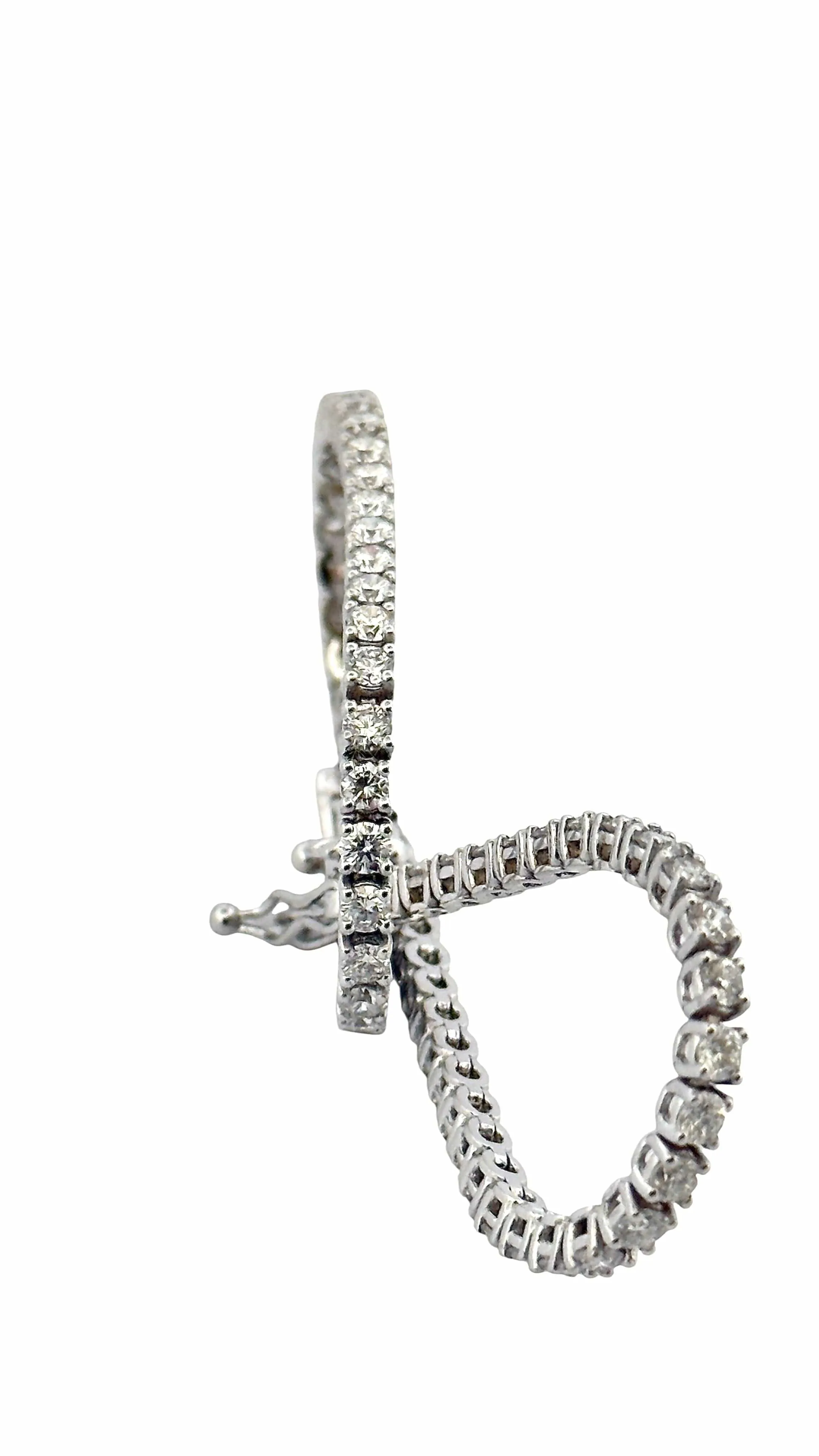 Bracelet rivière de diamants or blanc 18 carats sold by 58 Facettes product image thumbnail 4
