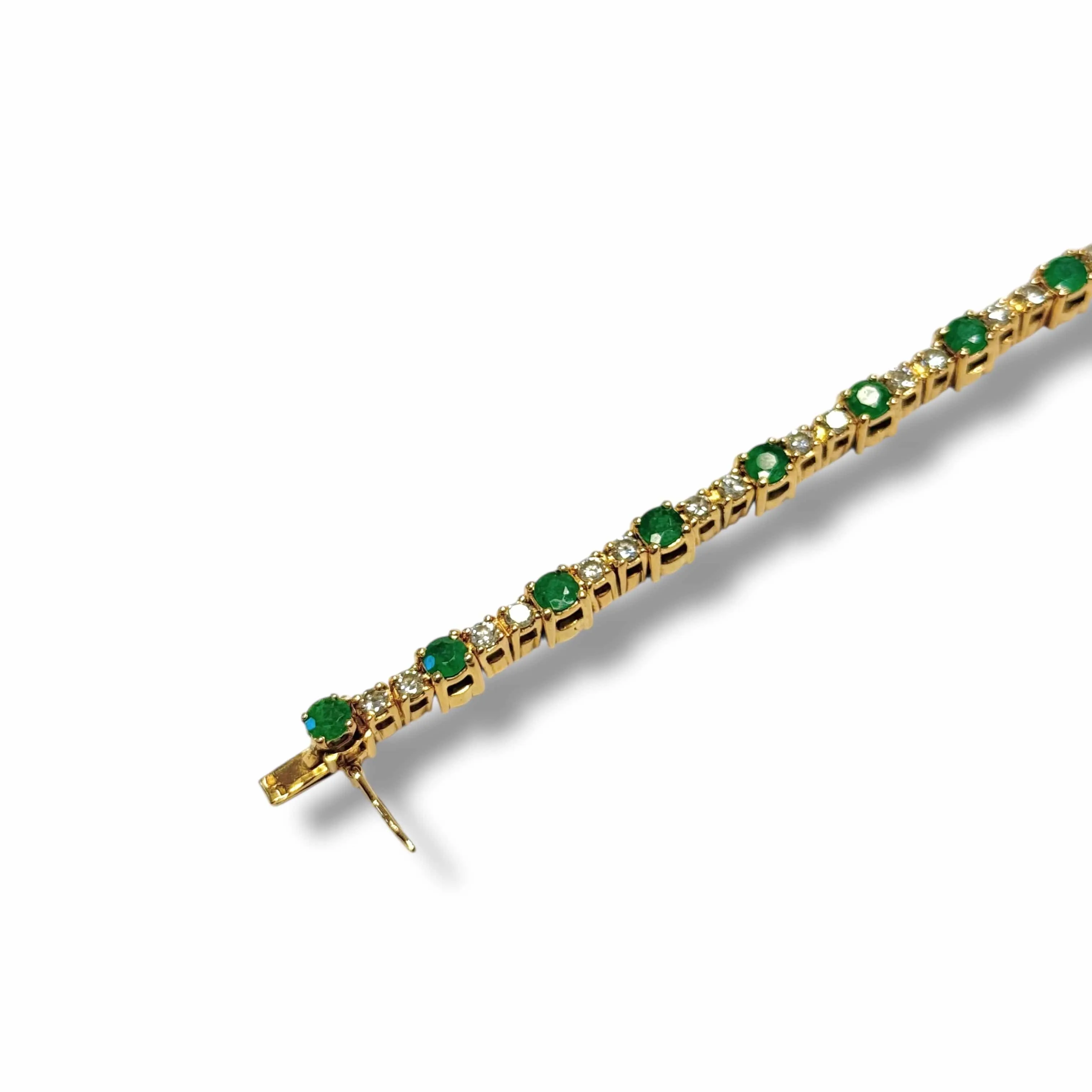Bracelet émeraudes et ligne de diamants sold by 58 Facettes product image thumbnail 4