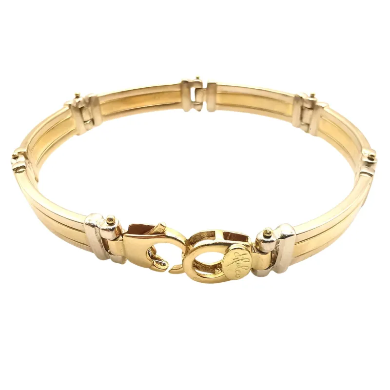 Bracelet en or jaune et or blanc sold by 58 Facettes
