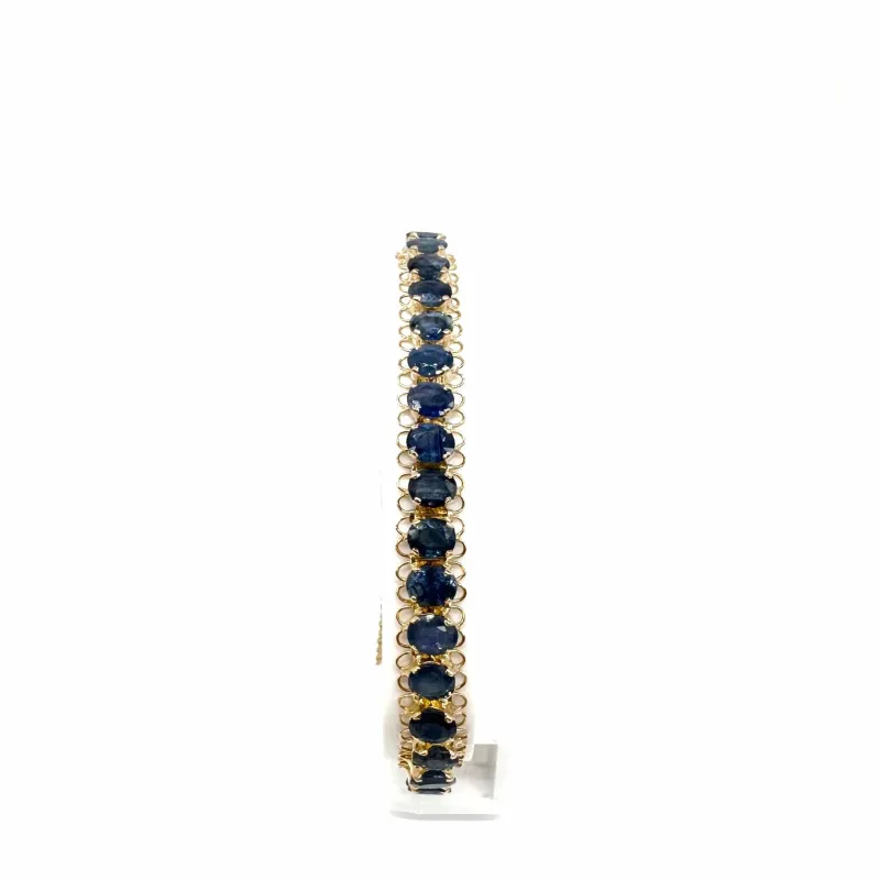 Bracelet or jaune et saphirs sold by 58 Facettes