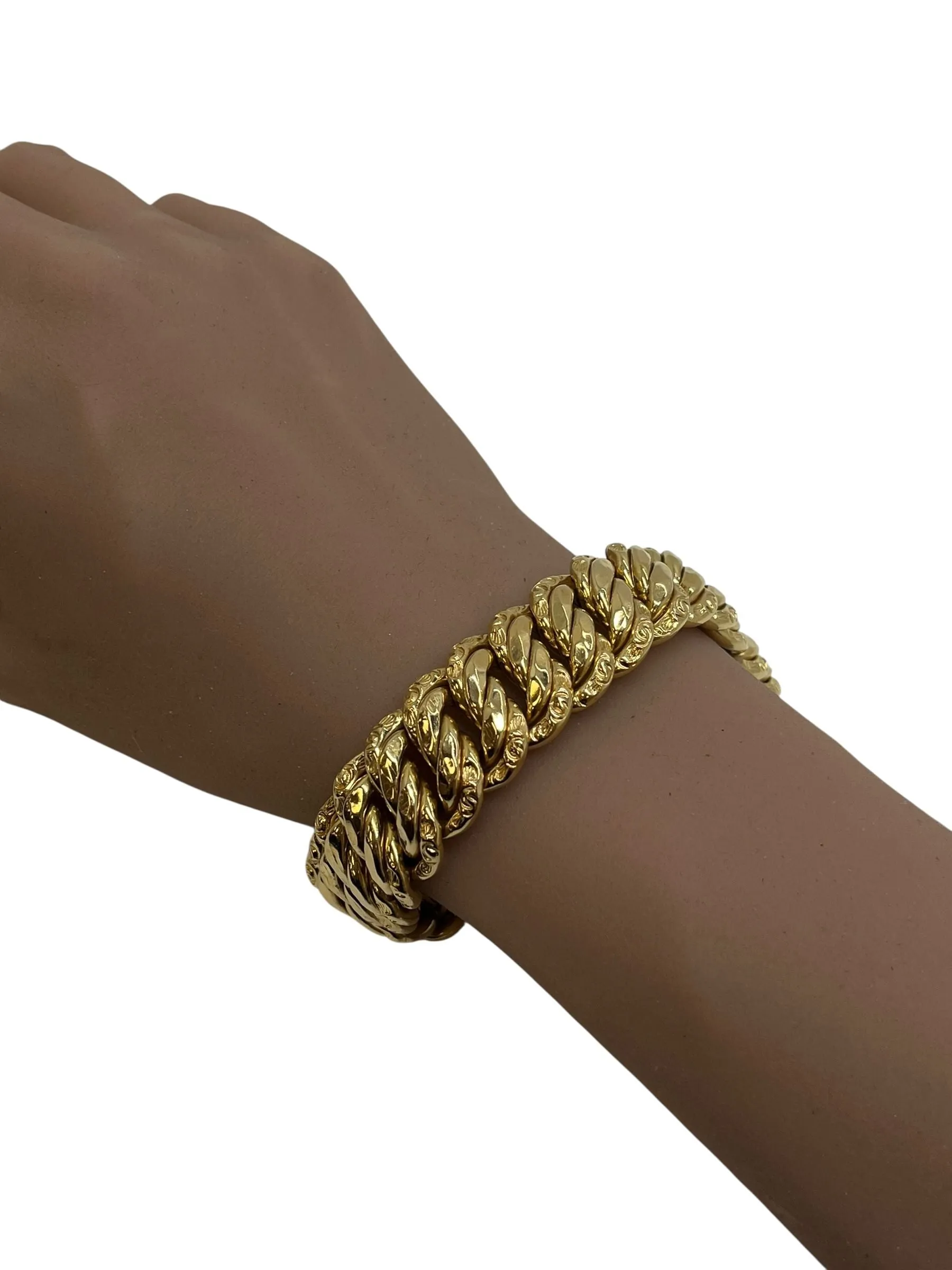 Bracelet grande maille américaine or jaune sold by 58 Facettes product image thumbnail 2