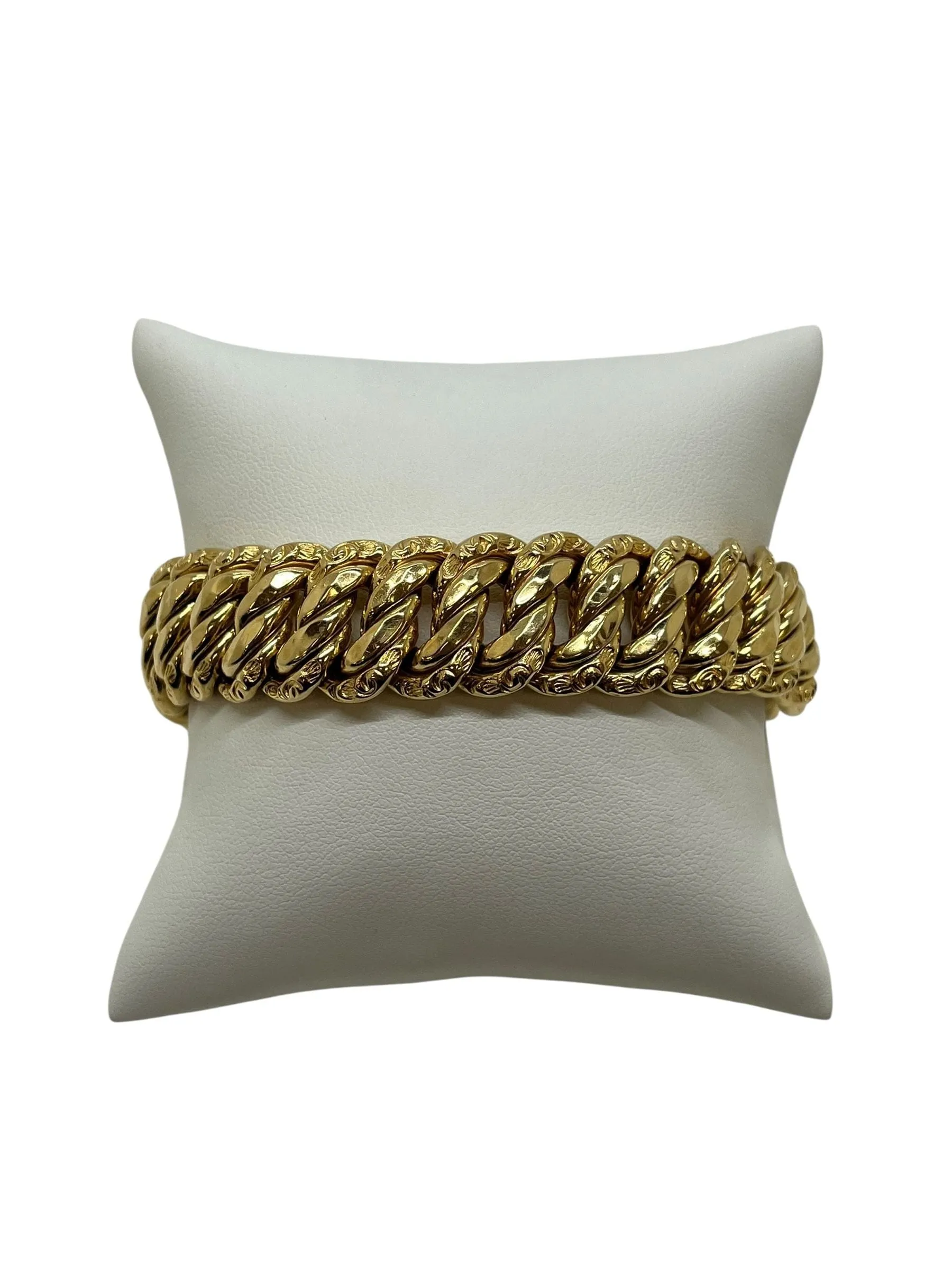 Bracelet grande maille américaine or jaune sold by 58 Facettes product image thumbnail 3