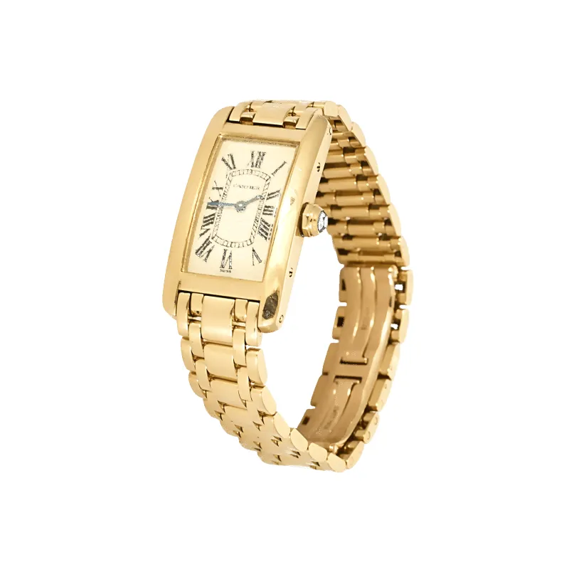 CARTIER - Montre TANK AMERICAINE or jaune sold by 58 Facettes
