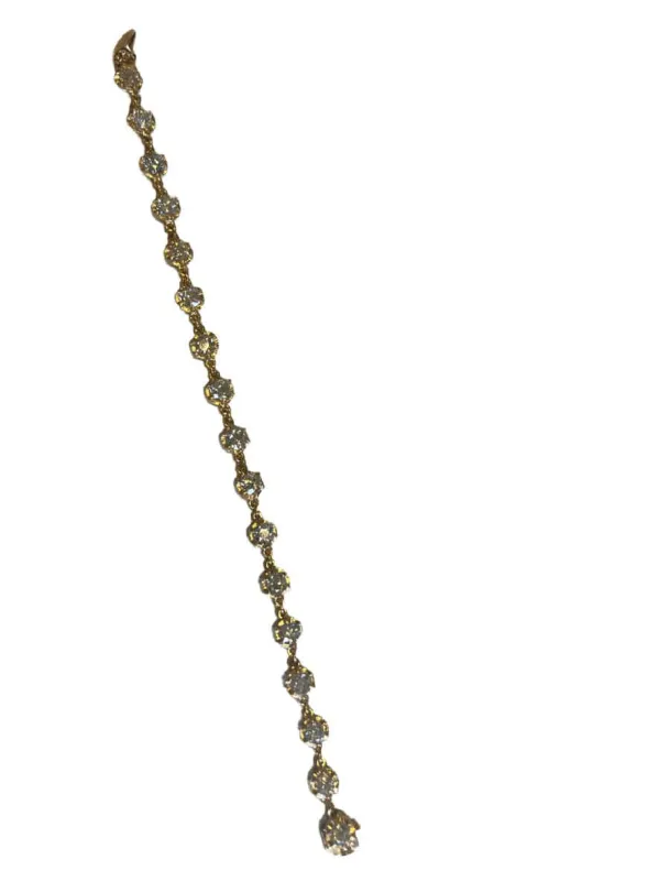 Antique yellow gold old mine diamond bracelet sold by 58 Facettes