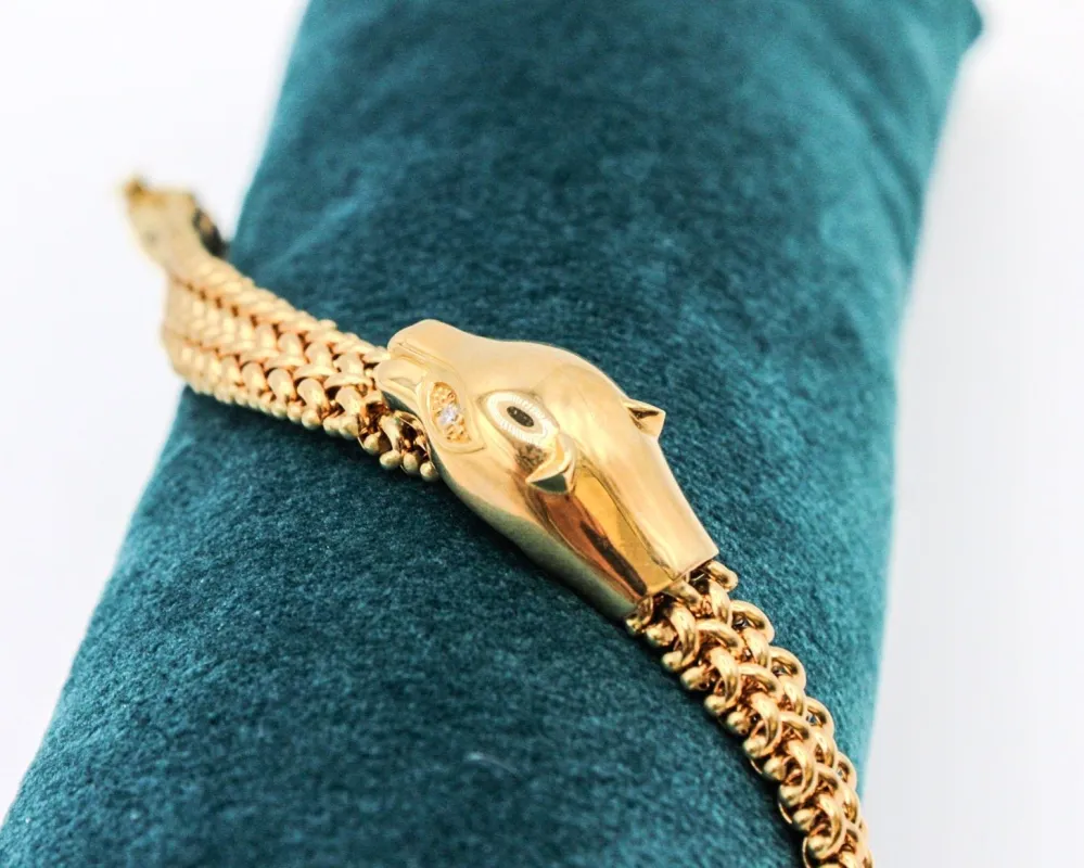 Bracelet or jaune panthère sold by 58 Facettes