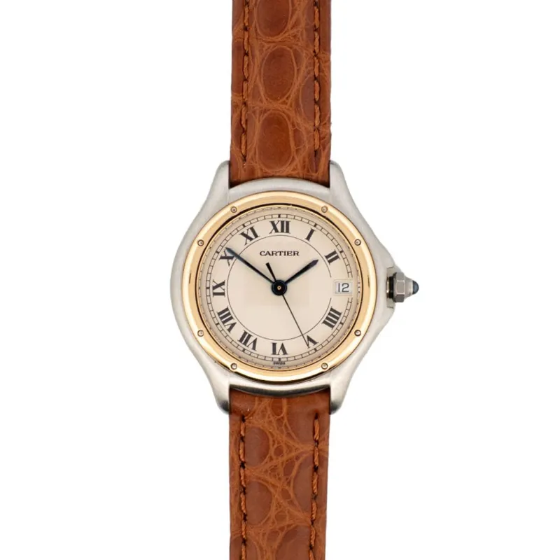 CARTIER - Panthère Cougar Watch - Ivory roman dial - SM sold by 58 Facettes