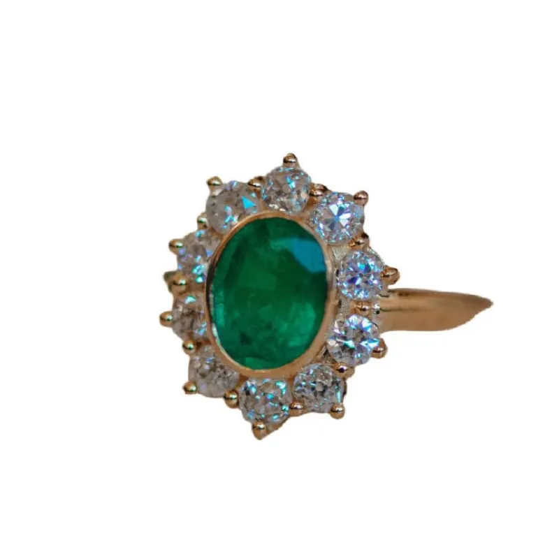 Vintage emerald and diamond ring sold by 58 Facettes