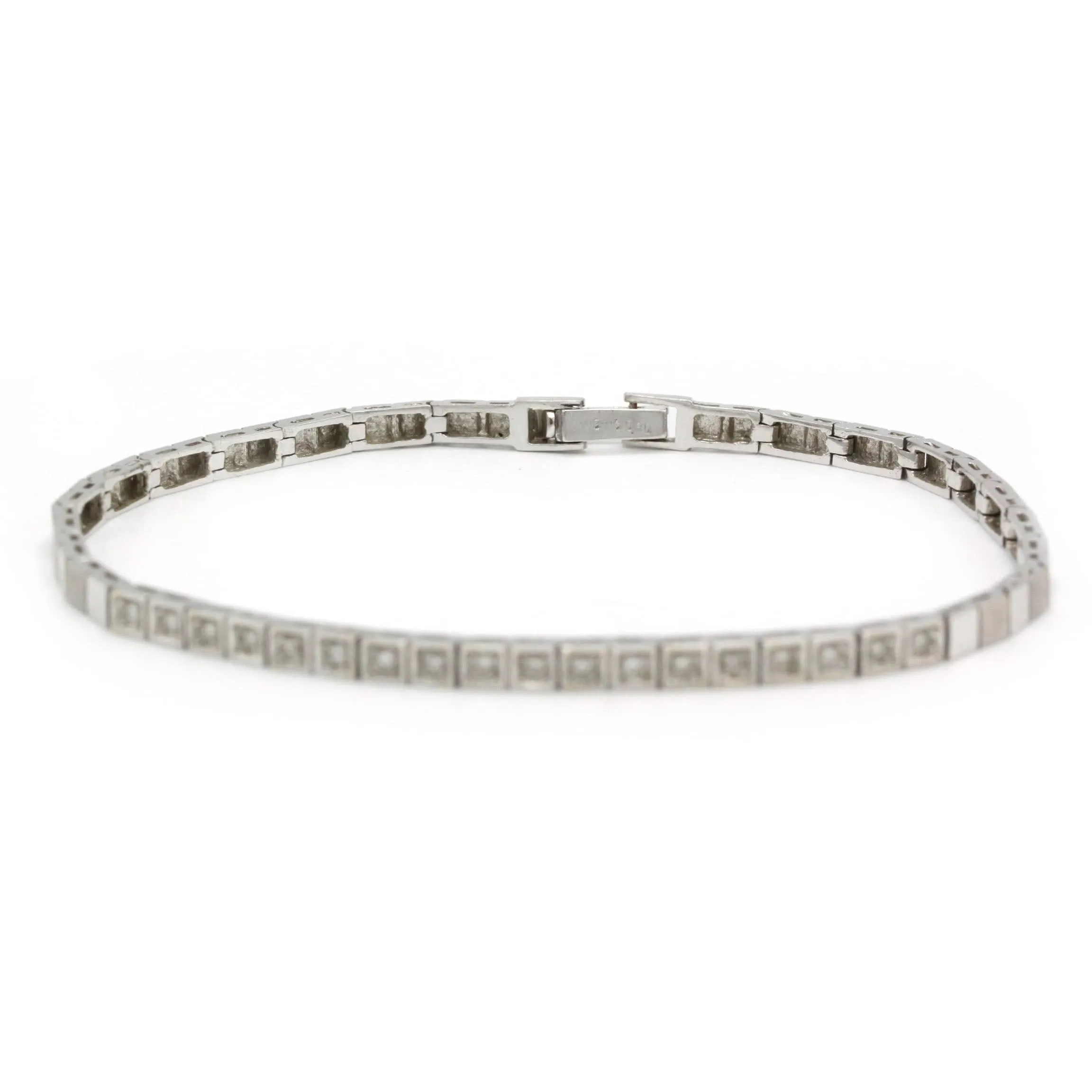 Bracelet Semi-rigide - Or blanc et Diamants sold by 58 Facettes product image thumbnail 2