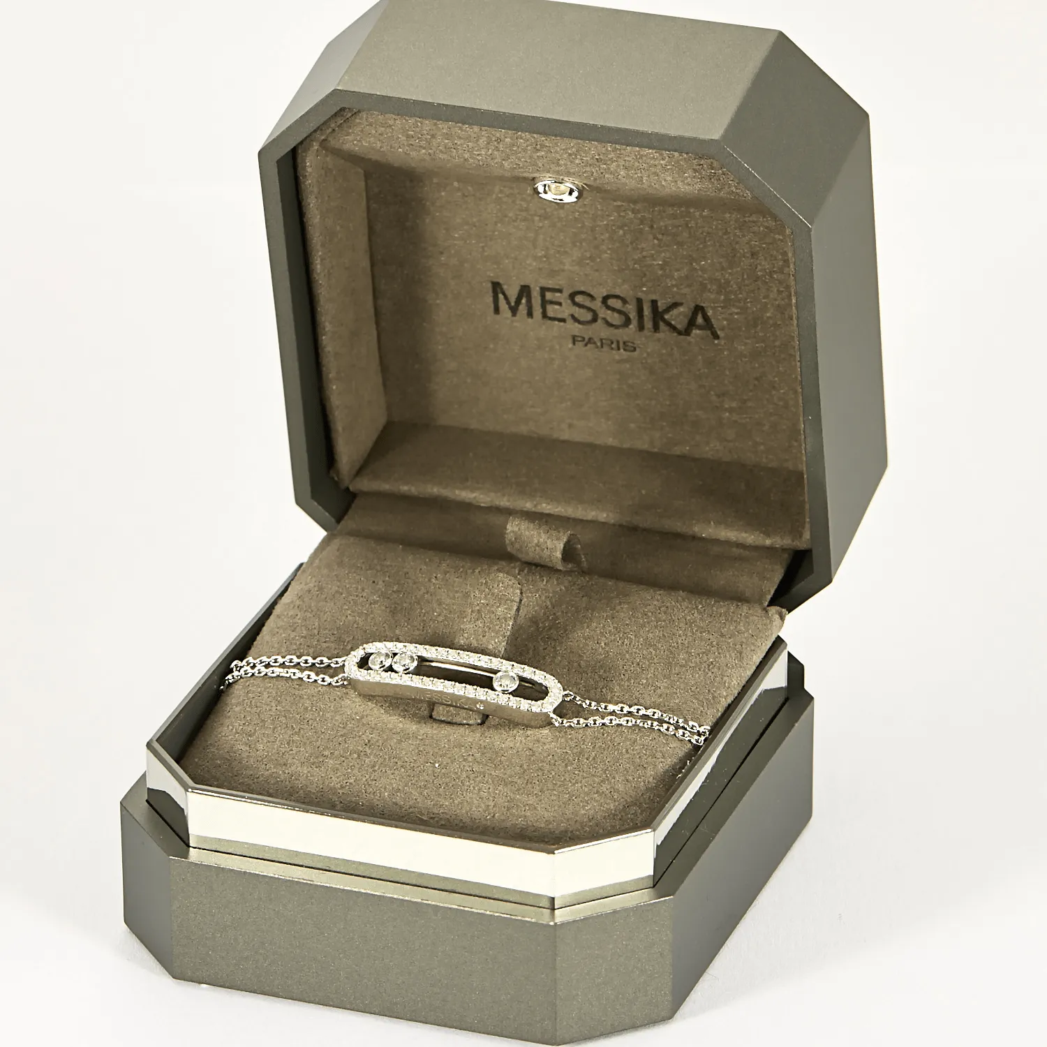 MESSIKA - Move - Bracelet double chaîne en or gris et diamants sold by 58 Facettes product image thumbnail 3