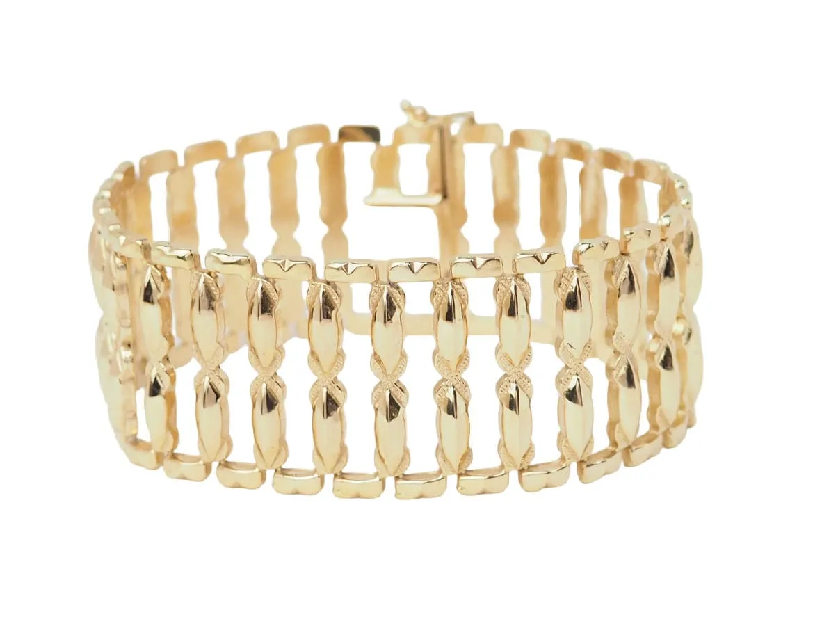 Bracelet vintage maille plate en or jaune sold by 58 Facettes