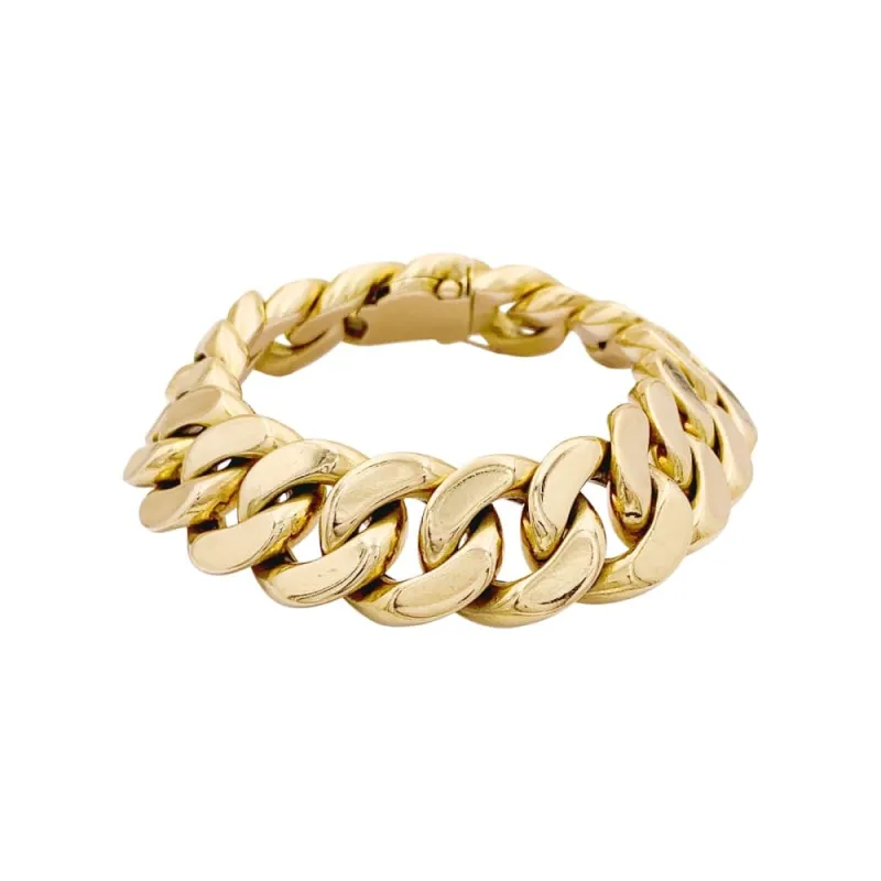 Bracelet vintage gourmette en or rose. sold by 58 Facettes