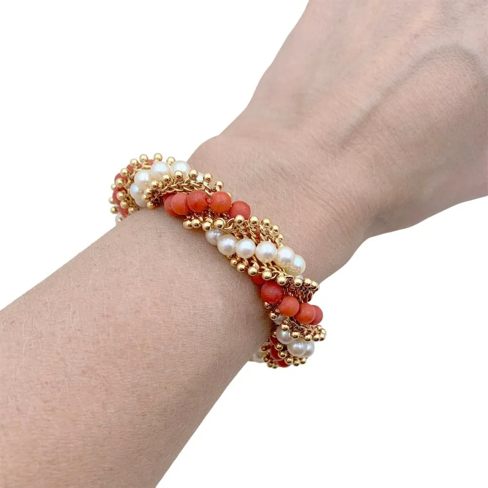 Bracelet Van Cleef & Arpels, "Twist", or jaune, corail, perles. sold by 58 Facettes product image thumbnail 5
