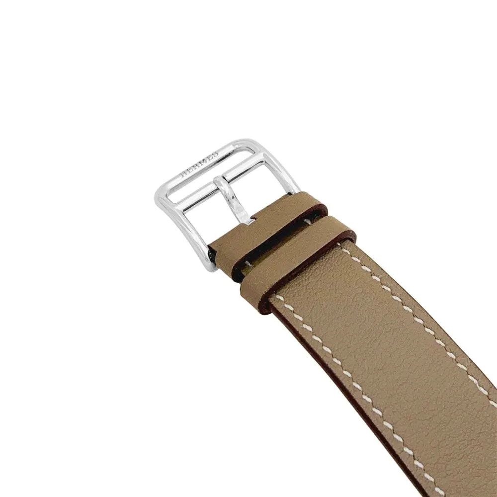 Montre Hermès, "Cape Cod", acier, cuir. sold by 58 Facettes product image thumbnail 4