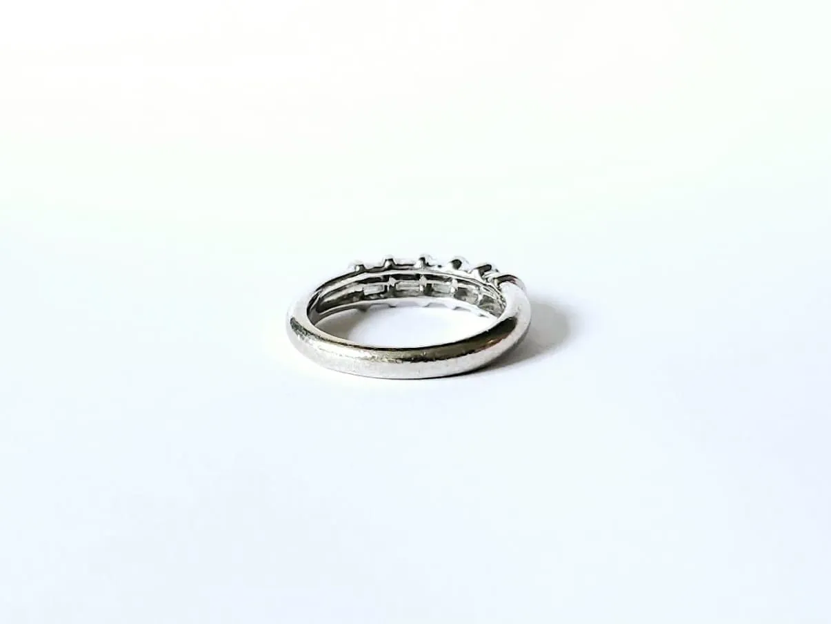 Demi alliance or blanc, diamants baguettes sold by 58 Facettes product image thumbnail 4