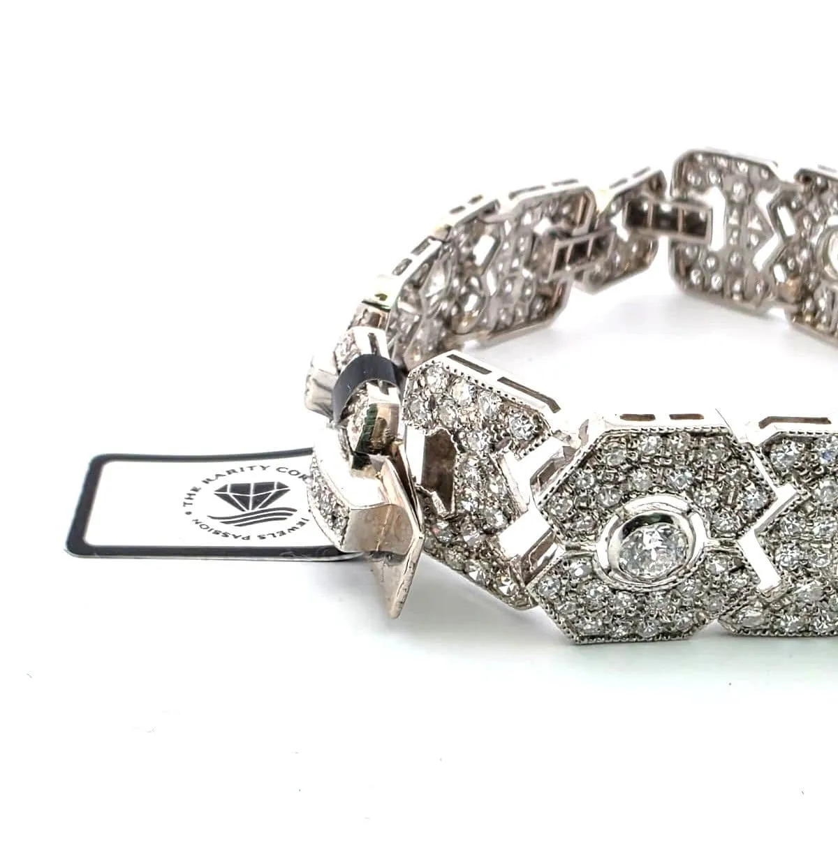 Superbe bracelet Art Déco en platine avec diamants sold by 58 Facettes product image thumbnail 3