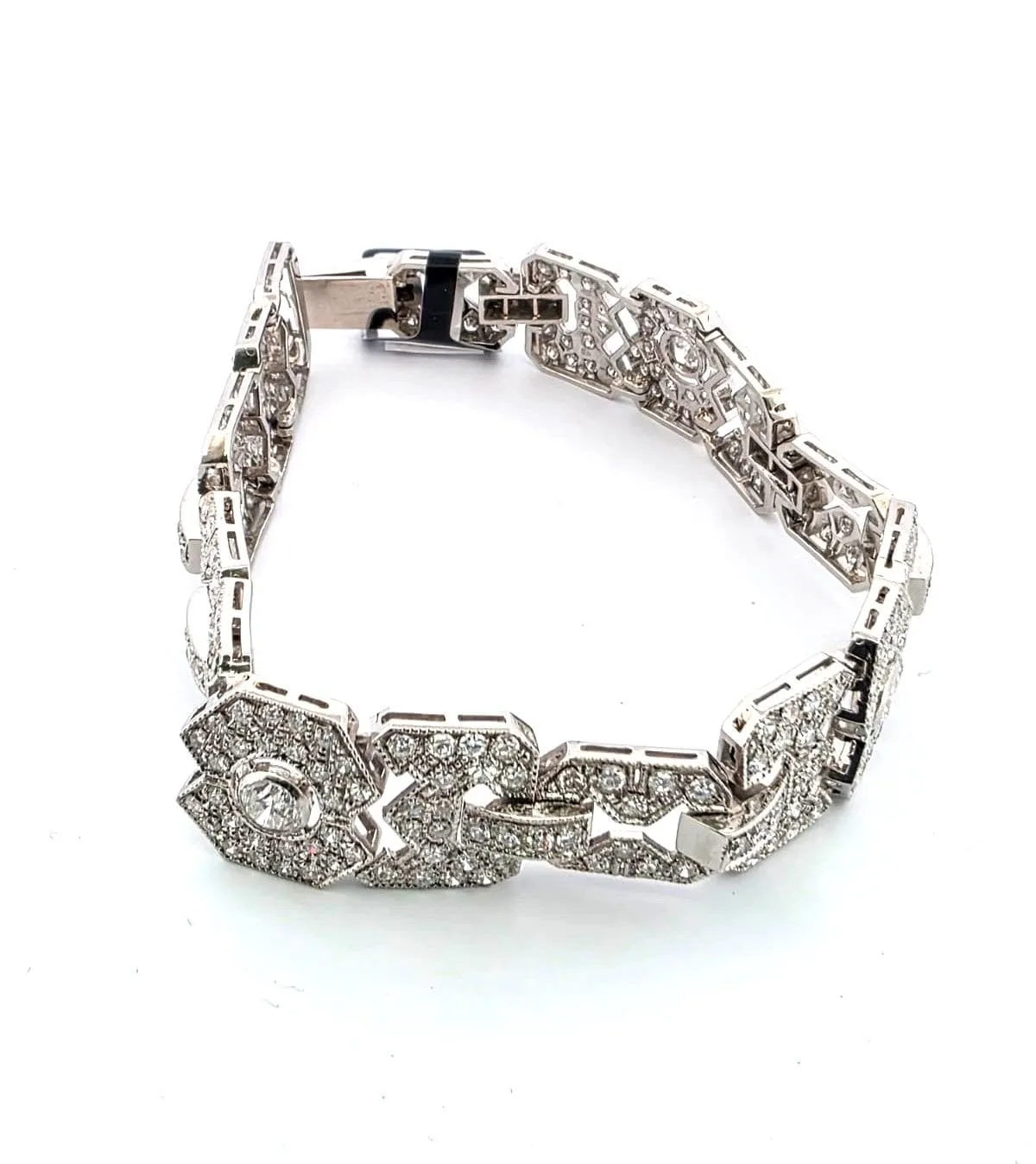 Superbe bracelet Art Déco en platine avec diamants sold by 58 Facettes product image thumbnail 4