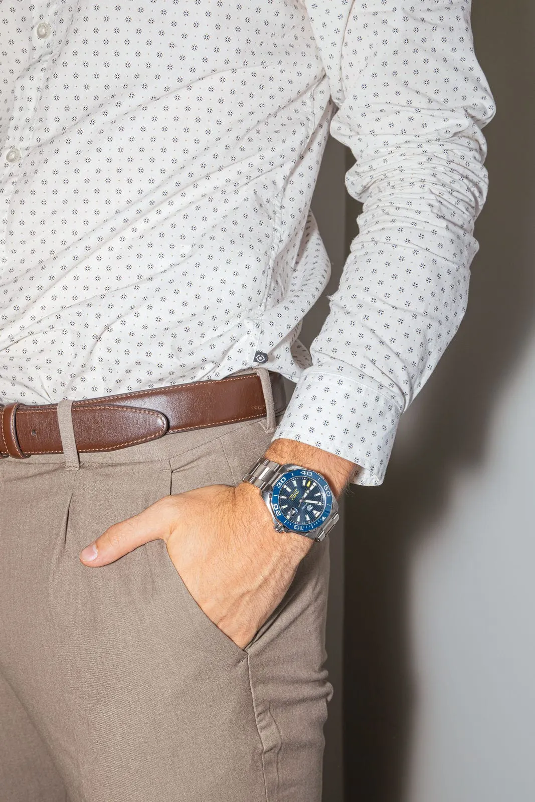 TAG Heuer Aquaracer - Montre en acier calibre 5 cadran bleu sold by 58 Facettes product image thumbnail 2
