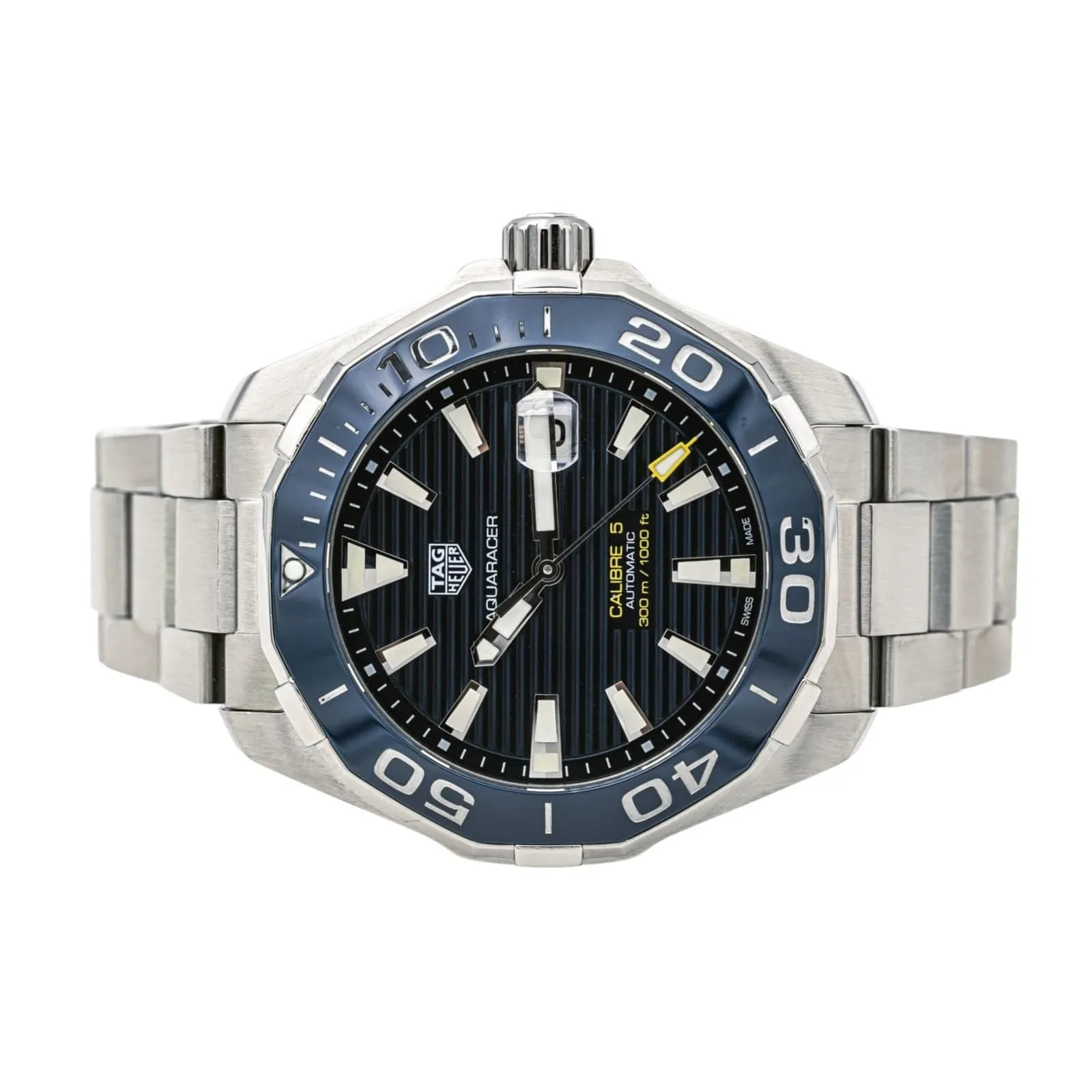 TAG Heuer Aquaracer - Montre en acier calibre 5 cadran bleu sold by 58 Facettes product image thumbnail 4