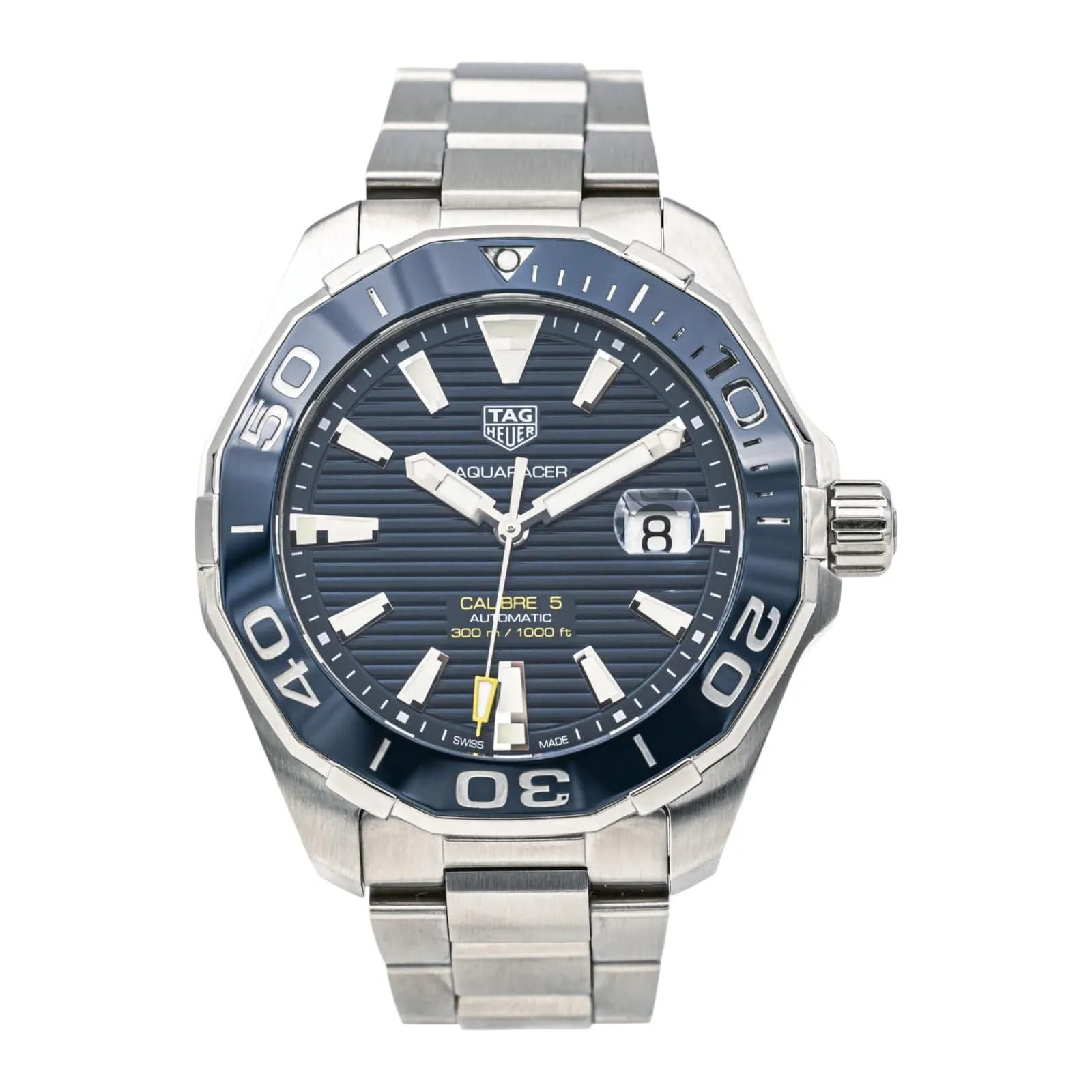 TAG Heuer Aquaracer - Montre en acier calibre 5 cadran bleu sold by 58 Facettes