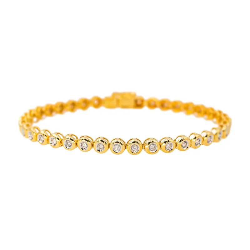 Bracelet Tennis Or jaune Diamant sold by 58 Facettes