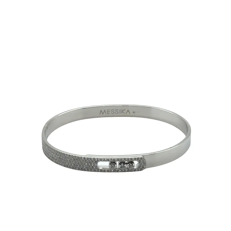 MESSIKA - Bangle Move Noa PM Semi Pavé - Or Blanc sold by 58 Facettes