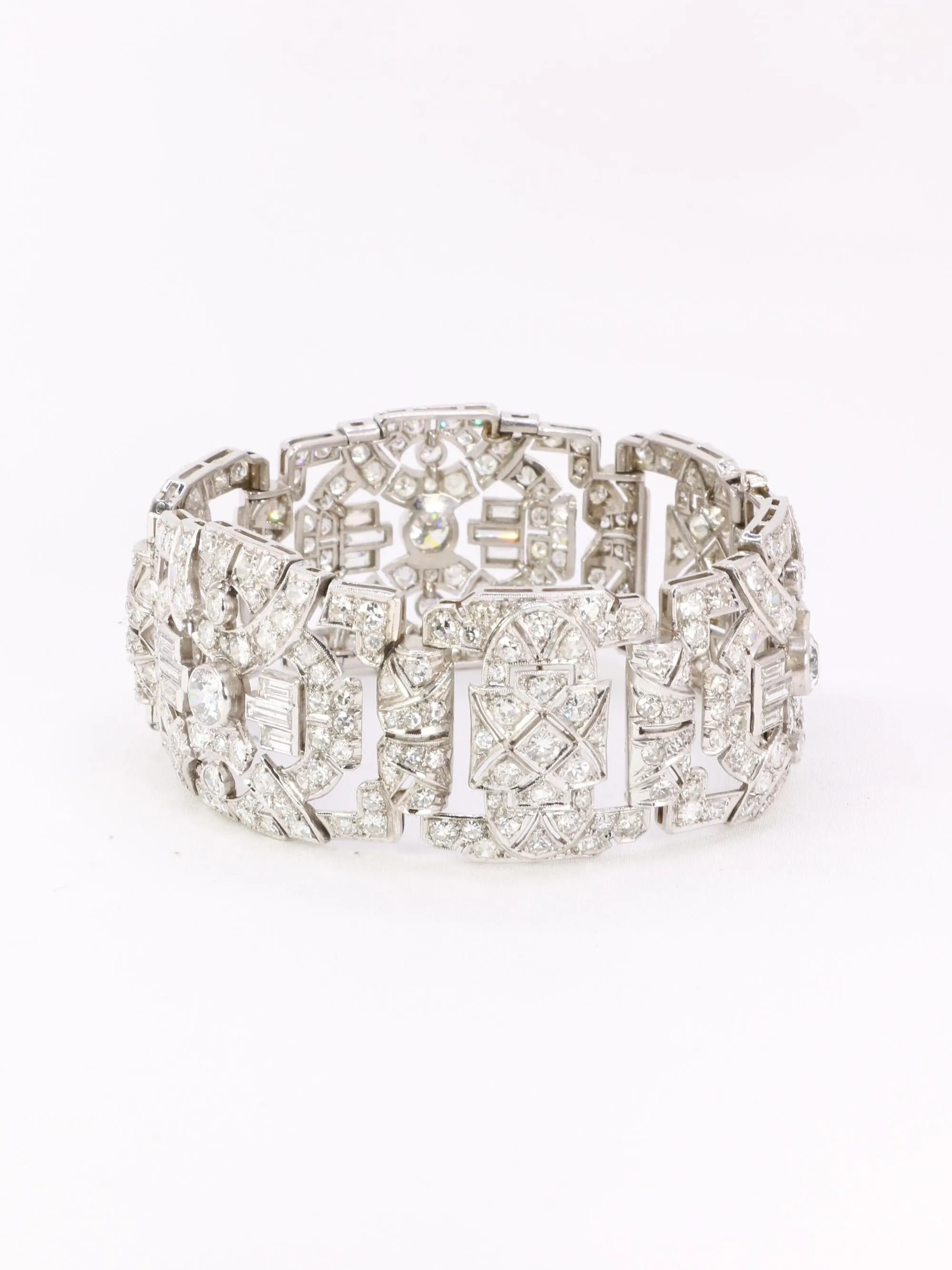 Bracelet Art Déco platine diamants sold by 58 Facettes product image thumbnail 4