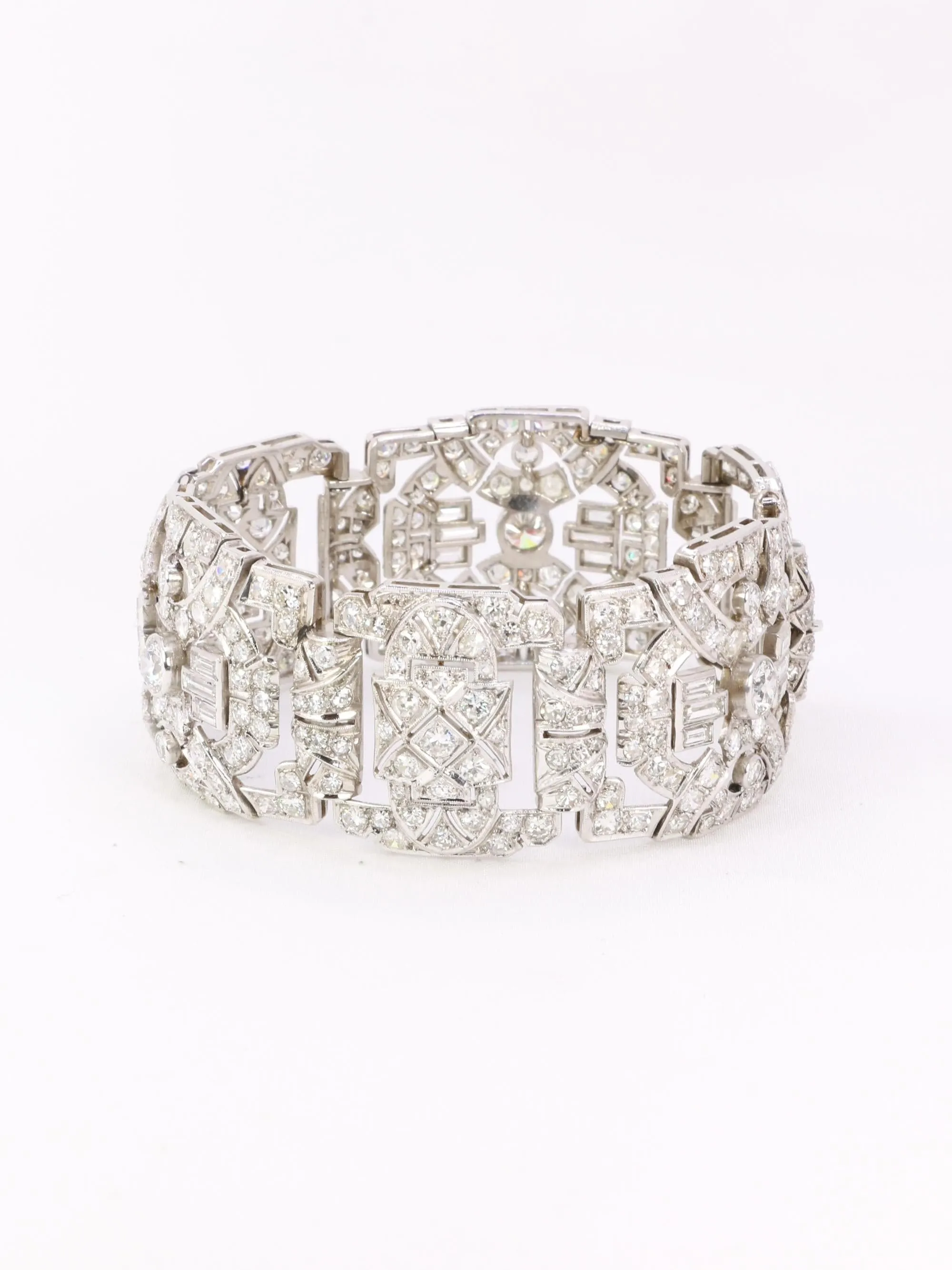 Bracelet Art Déco platine diamants sold by 58 Facettes product image thumbnail 5