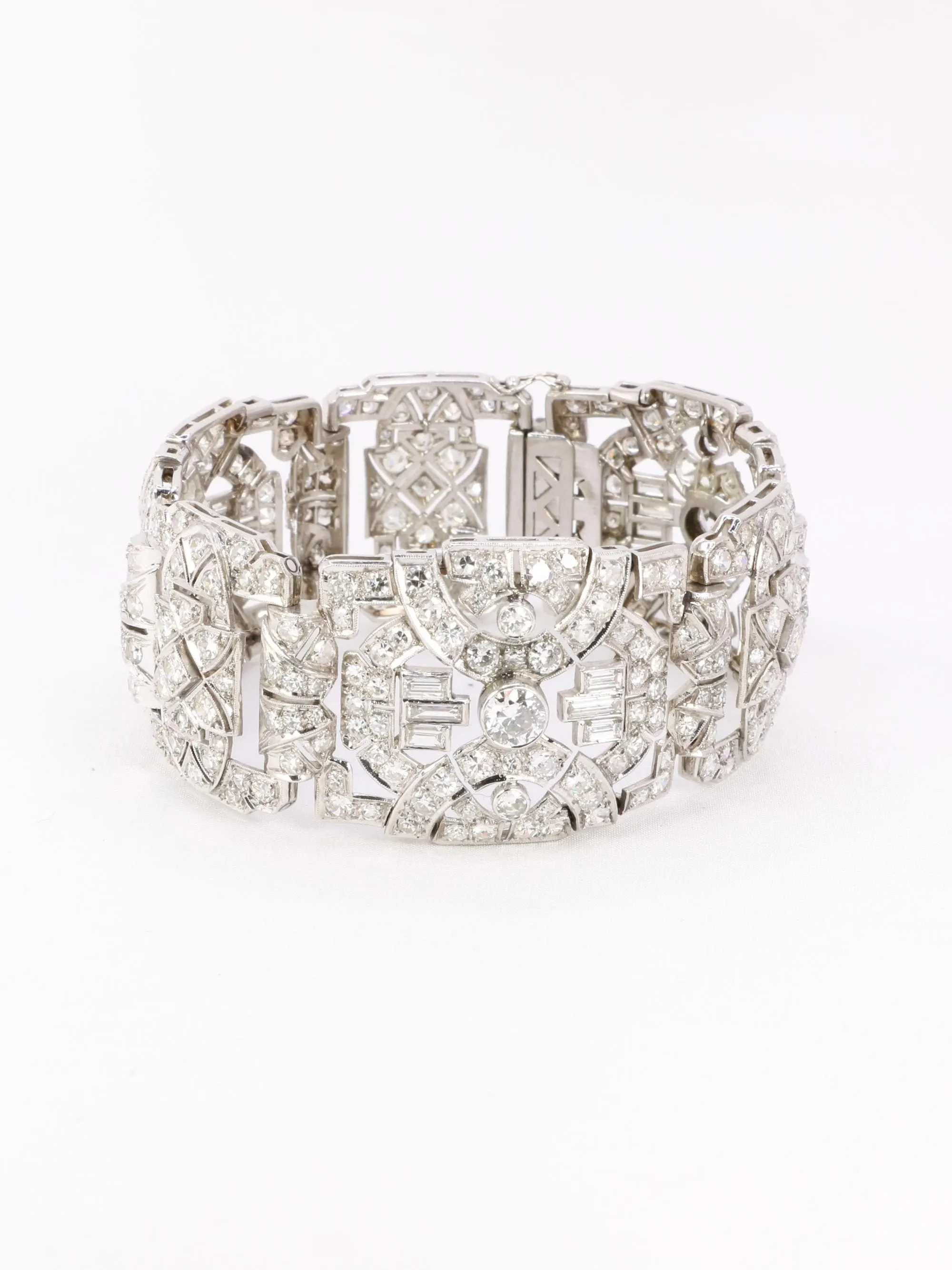 Bracelet Art Déco platine diamants sold by 58 Facettes product image thumbnail 3