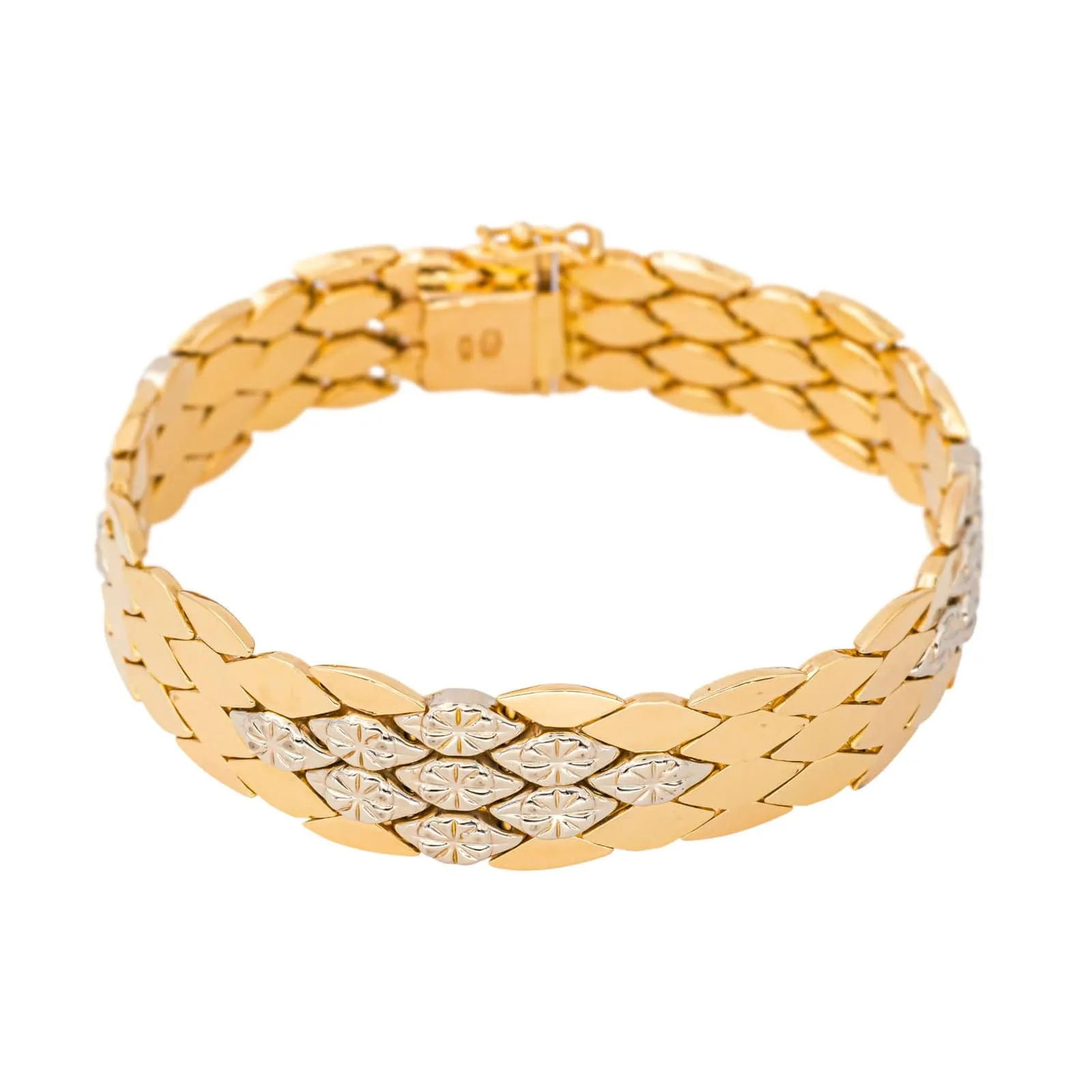 Bracelet Or jaune, Or blanc sold by 58 Facettes product image thumbnail 2