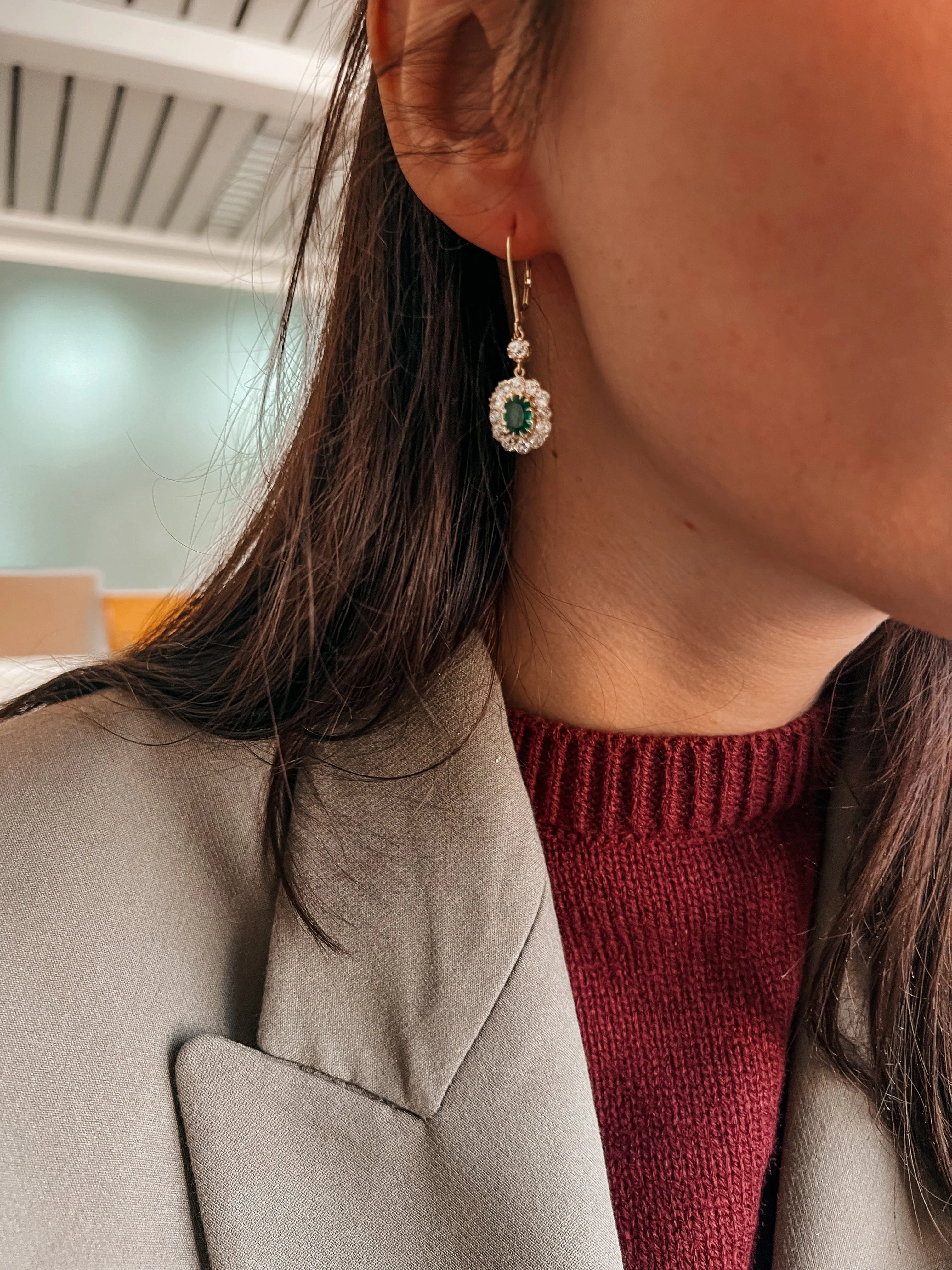 Antique emerald earrings sold by 58 Facettes product image thumbnail 5