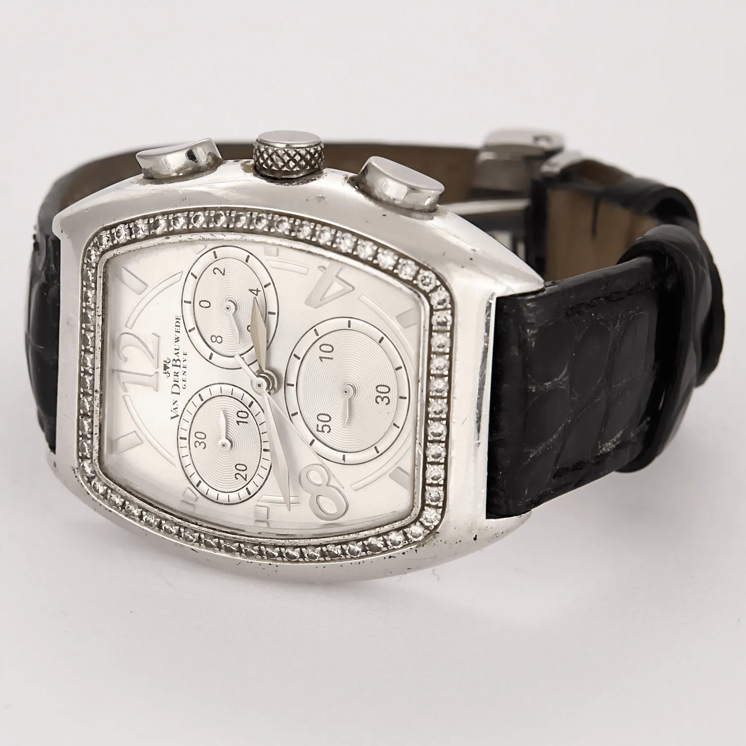 VAN DER BAUWEDE - Magnum XS Chrono calibre 65 - Montre en acier et diamants à mouvement quartz sold by 58 Facettes product image thumbnail 5
