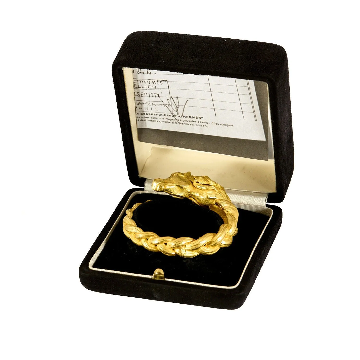 HERMES - Bracelet jonc vintage en or jaune a motif de cheval sold by 58 Facettes product image thumbnail 3