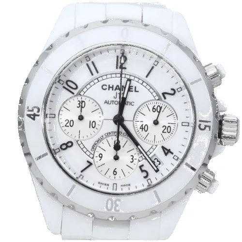 Chanel J12 - Montre chronographe automatique en céramique blanche sold by 58 Facettes