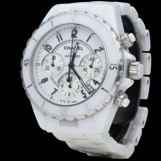 Chanel J12 - Montre chronographe automatique en céramique blanche sold by 58 Facettes product image thumbnail 2