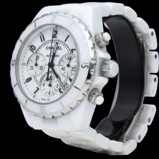 Chanel J12 - Montre chronographe automatique en céramique blanche sold by 58 Facettes product image thumbnail 3