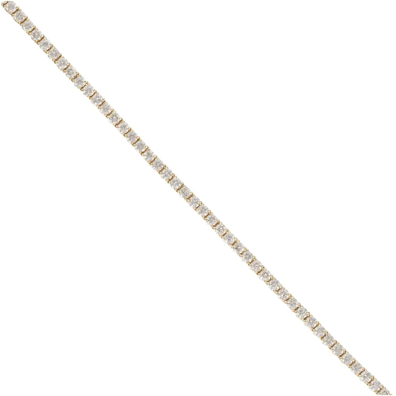 Bracelet Ligne Tennis – Or Jaune 18k – 2.60 ct Diamants H-VS – 17 cm sold by 58 Facettes