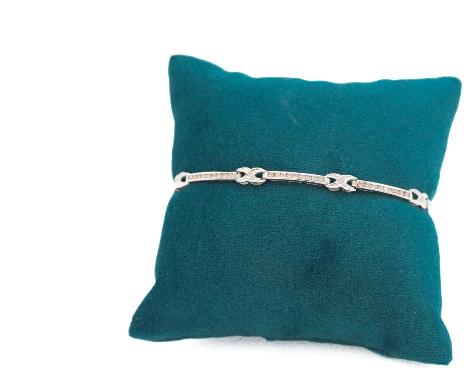 Bracelet or blanc diamants motifs barrettes sold by 58 Facettes product image thumbnail 3