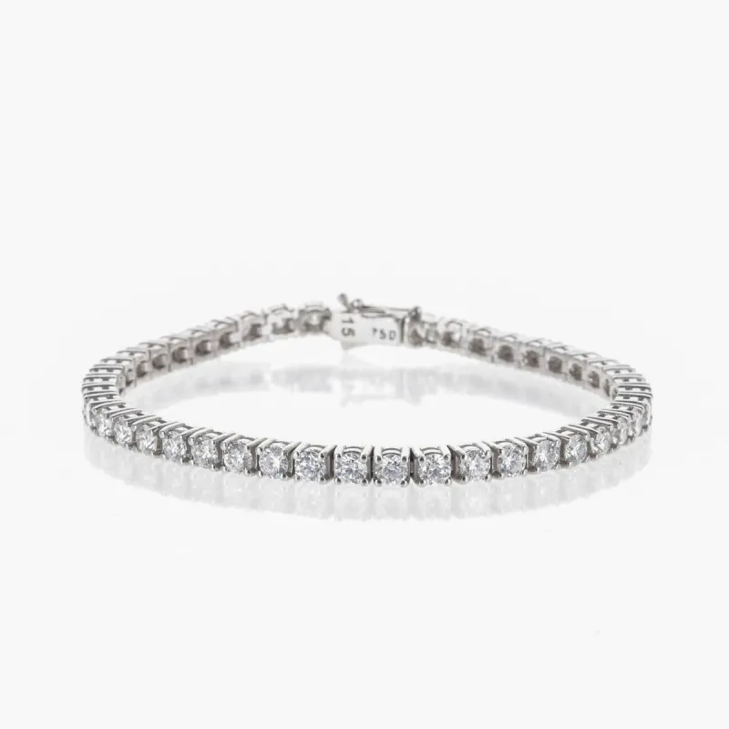 Bracelet or blanc Rivière de diamants 6,40 Carats G/VS sold by 58 Facettes