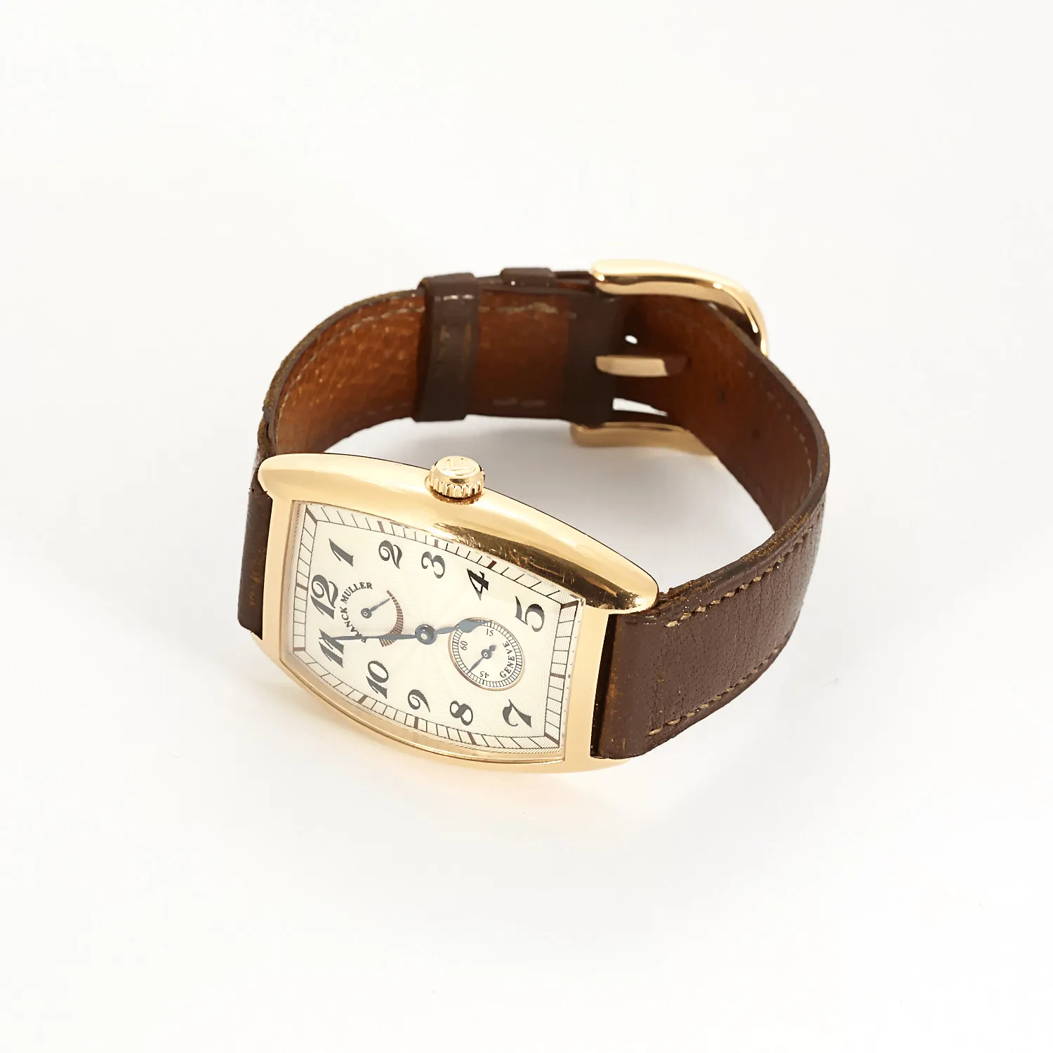 Franck Muller - Cintrée Curvex - Montre en or rose à boitier Tonneau à mouvement remontage manuel sold by 58 Facettes product image thumbnail 3