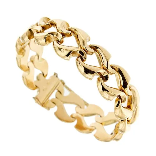 Bracelet Tank vintage à bande en or rose 18 ct sold by 58 Facettes